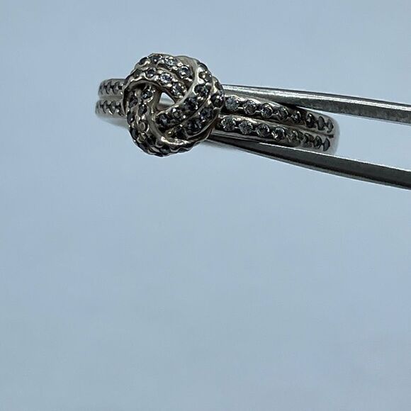 Pandora 925 cubic zirconia ring sz 6 - Picture 6 of 9